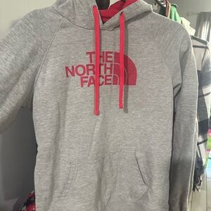 The North Face Gray & Red Hoodie